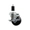 Service Caster 3.5'' SS Phenolic Swivel 1-3/8'' Expanding Stem Caster with Brake SCC-SSEX20S3514-PHS-TLB-138 - alternate 1